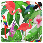 vidaXL Coussins Pallet pour Siège 4 Pièces Tropical Jungle 40x40x8 cm Tissu Oxford