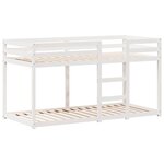 vidaXL Lit superposé avec toit blanc 80x200 cm bois massif de pin