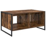 vidaXL Table basse Chêne Fumé 80 x 50 x 40 cm Bois d'ingénierie