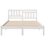 vidaXL Cadre de lit avec tête de lit Blanc 120 x 190 cm Pin massif