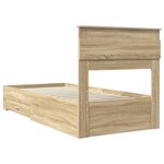 vidaXL Cadre de lit Chêne Sonoma 100 x 200 cm Bois d'ingénierie