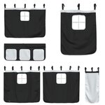 vidaXL Lit superposé sans matelas avec toboggan blanc noir 90x190 cm
