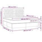 vidaXL Sommier à lattes de lit avec matelas Crème 180x200 cm Tissu