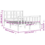 vidaXL Cadre de lit sans matelas blanc 120x200 cm bois de pin massif