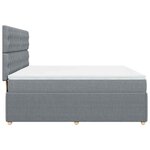 vidaXL Sommier à lattes de lit avec matelas Gris clair 180x200cm Tissu
