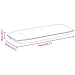 vidaXL Coussin de Dos Noir 140 x 50 cm Tissu en velours côtelé