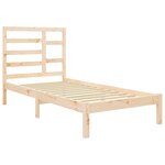 vidaXL Cadre de lit bois massif 75x190 cm petit simple