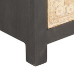 vidaXL buffet gris et blanc 75x35x55 cm bois de manguier massif