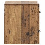 vidaXL Cabinet de chevet mural 2 Pièces Bois ancien 34 5 x 33 x 40 cm