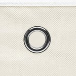 vidaXL Boîtes de rangement 10 Pièces Blanc 32x32x32 cm Tissu