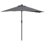 vidaXL Parasol de jardin Anthracite 294 x 150 x 223 cm tissu