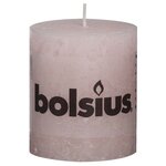 Bolsius bougies pilier rustiques 6 pièces 80 x 68 mm rose pastel