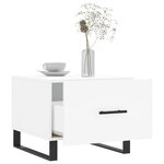 vidaXL Table basse blanc 50x50x40 cm bois d'ingénierie