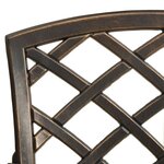 vidaXL Chaises de jardin 4 Pièces Aluminium coulé Bronze