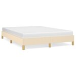 vidaXL Cadre de lit sans matelas crème 160x200 cm tissu
