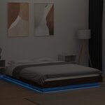 vidaXL Cadre de lit avec lumières LED sans matelas 120x200 cm