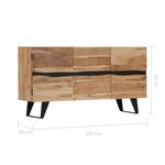 vidaXL Buffet 150x40x79 cm Bois d'acacia massif