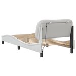 vidaXL Cadre de lit avec LED sans matelas blanc 90x200 cm