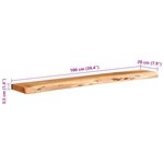 vidaXL Étagères murales 2 Pièces 100x20x3 5 cm bois massif d'acacia
