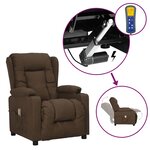 vidaXL Fauteuil de massage Marron Tissu