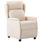 vidaXL Fauteuil inclinable Crème 67.5 x 93.5 x 101.5 cm tissu