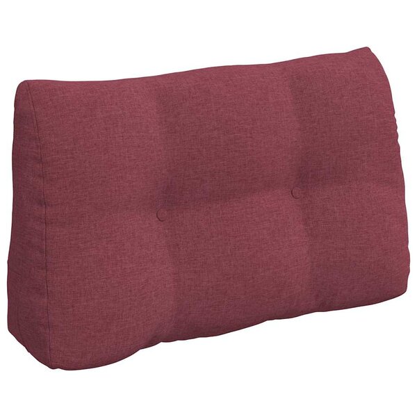 vidaXL Coussin de Dos Bordeaux 80 x 24 x 50 cm tissu