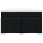 vidaXL Sommier à lattes de lit avec matelas Noir 120x200 cm Tissu