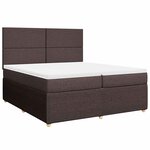 vidaXL Sommier à lattes de lit avec matelas Marron foncé 200x200 cm