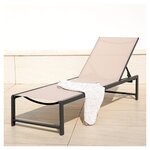 Bain de soleil aluminium Anthracite/Marron