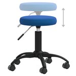 vidaXL Chaise de salle à manger Bleu Velours