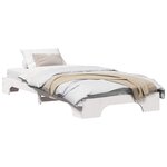 vidaXL Cadre de lit Blanc 90 x 190 cm Pin massif