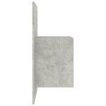 vidaXL Table de chevet murale Gris béton