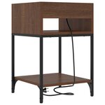 vidaXL Cabinet de chevet avec étagère Chêne marron 40 x 40 x 61 cm
