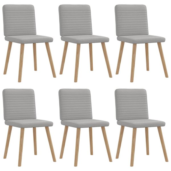 vidaXL Chaises à manger lot de 6 gris nuage tissu