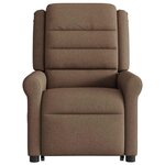 vidaXL Fauteuil inclinable électrique marron tissu