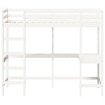 vidaXL Lit superposé sans matelas blanc 90x190 cm bois de pin massif