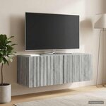 vidaXL Meuble TV mural Sonoma gris 78 5 x 31 x 30 cm Bois d'ingénierie