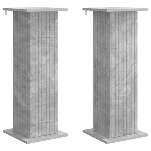 vidaXL Support de Plante 2 pc Gris béton 30 5 x 30 x 80 5 cm