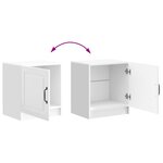 vidaXL Cabinet de chevet Blanc brillant 43 x 34 5 x 47 cm