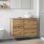vidaXL Meuble de Salle de Bain In-between Chêne artisanal