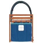 vidaXL Lit superposé avec rideaux bleu 80x200 cm bois pin massif
