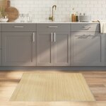 vidaXL Tapis carré naturel clair 100x100 cm bambou