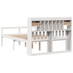 vidaXL Lit bibliothèque sans matelas blanc 140x190 cm bois pin massif