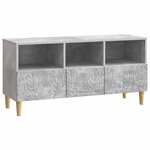 vidaXL Meuble TV 102 x 34 5 x 50 cm Gris béton Bois d'ingénierie