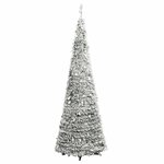 vidaXL Sapin de Noël artificiel escamotable neige floquée 50 LED 120cm