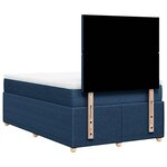 vidaXL Sommier à lattes de lit avec matelas bleu 120x190 cm tissu