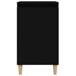 vidaXL Tables de chevet 2 Pièces noir 40x35x70 cm bois d'ingénierie