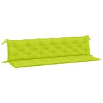 vidaXL Coussins de banc de jardin lot de 2 vert vif tissu Oxford