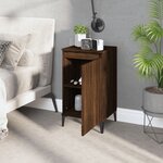 vidaXL Tables de chevet 2Pièces chêne marron 40x35x70cm bois d'ingénierie