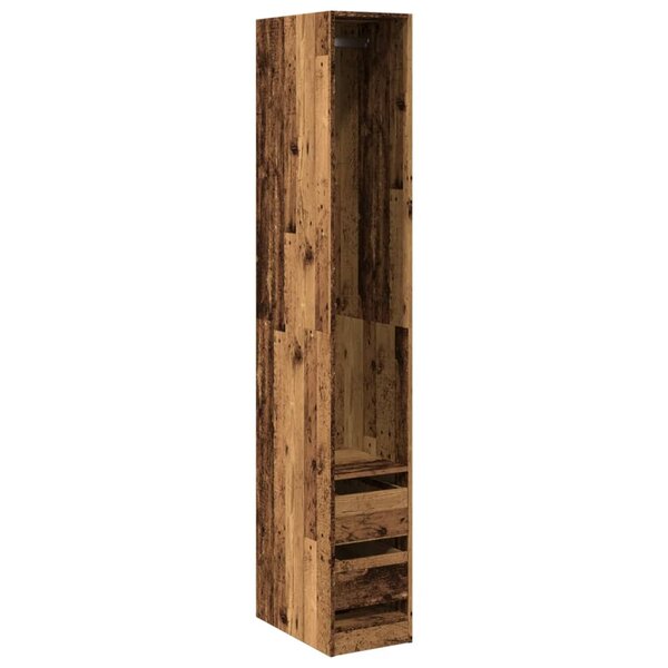 vidaXL Garde-robe vieux bois 30x50x200 cm bois d'ingénierie